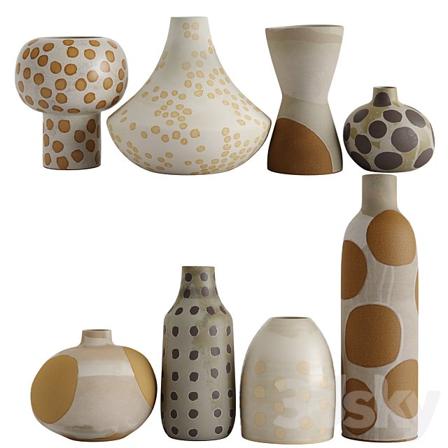Set decorative vases