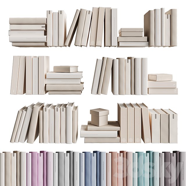 7colors monochrome books set
