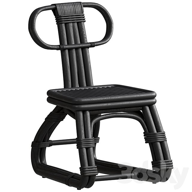 Urbana Dining Chair Black Rattan