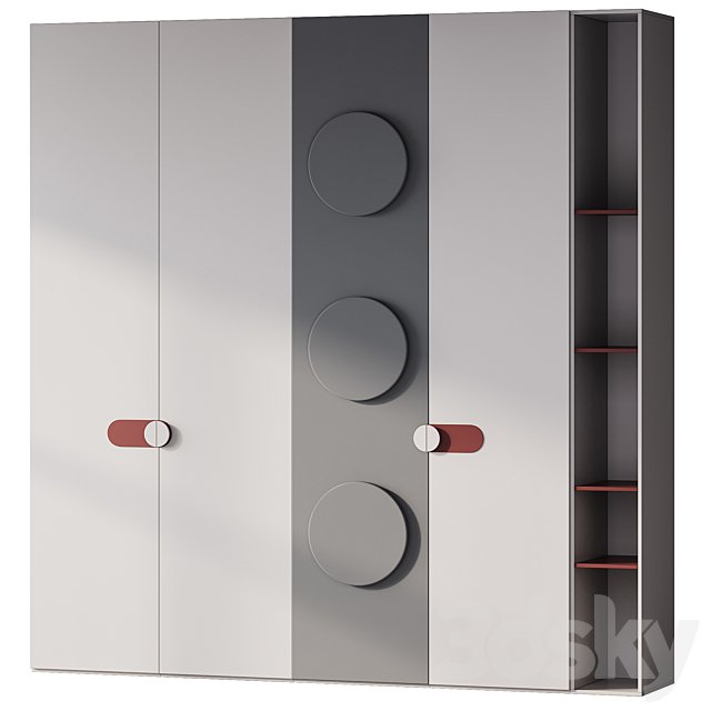 91 Wardrobe Composition with shelves