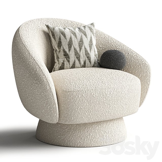 Sillon en tejido boucle Ted