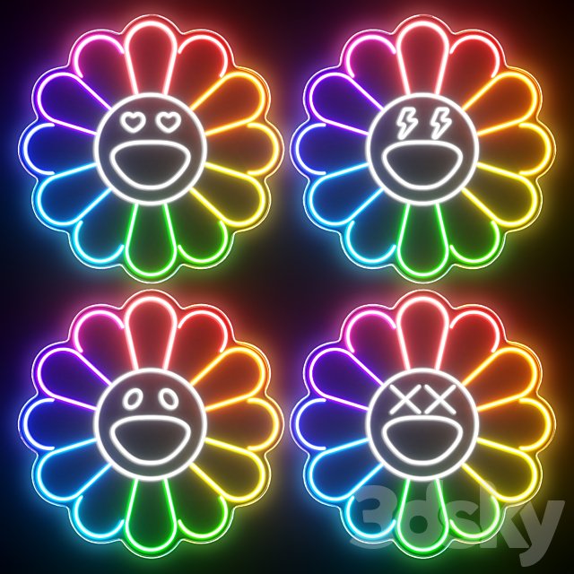 KAWS Sunflower Neon Signs