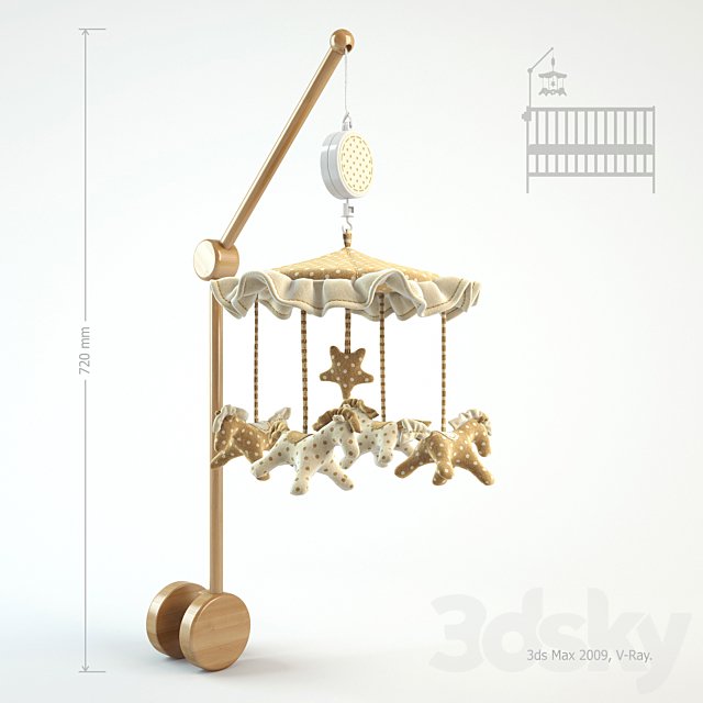 Musical mobile to the cot