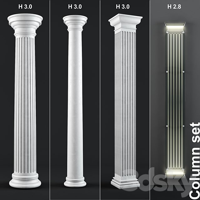 Column set - Set of 4 columns