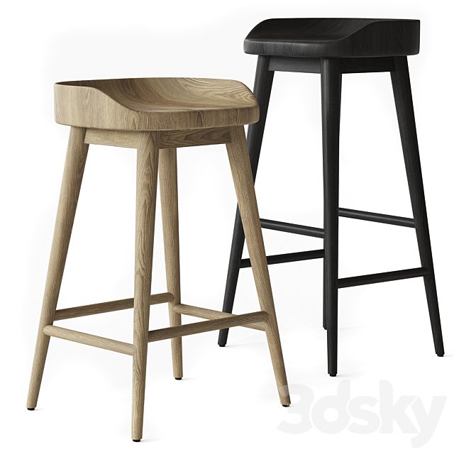 RH 1950S DANISH BAR & COUNTER STOOL