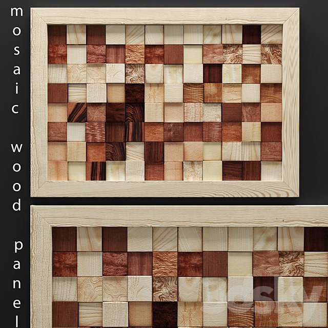 mosaic wood panel, mosaic, wooden, picture, bars, timber, abstraction