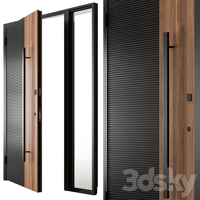 Wooden Front Door - Set 93