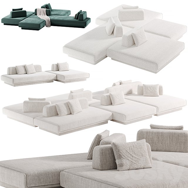 LILAS MOSAÏQUE Modular Sofa By Gallotti&Radice