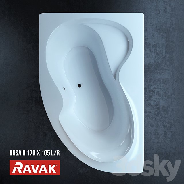 Bathtub Ravak Rosa II 170x105 L / R