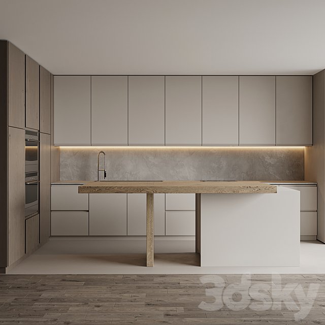 Modern corner kitchen with island 1