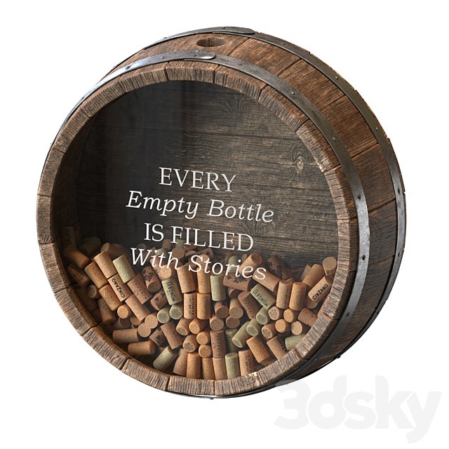 Wall decorative wine barrel