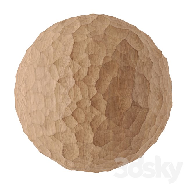 Carved wood material