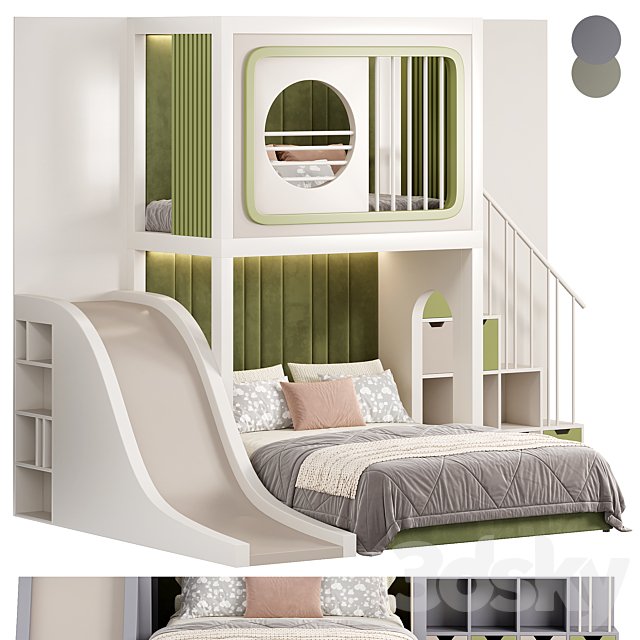 Designer two-level bed Kids room 10