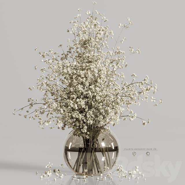 plants bouquet vase 36