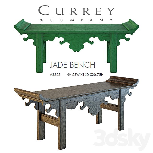 Currey &amp; Company / Jade Bench