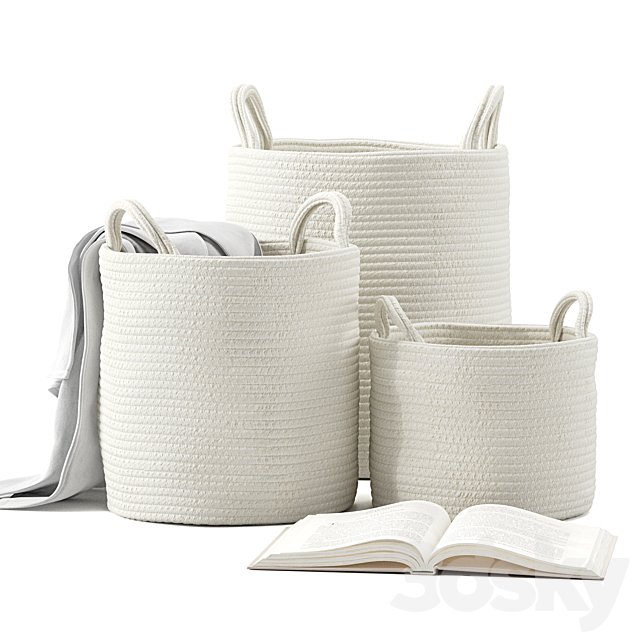 Basket with Handles Set 01 ZARA HOME