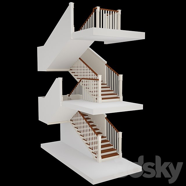 Stairs in colonial style