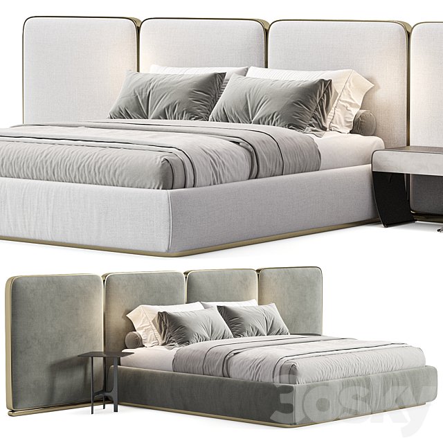 Gem Upholstered King Queen Bed 2