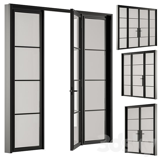 Metal Glass Door - Set 95