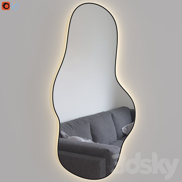 Figured mirror with lighting Atmosfera Extra