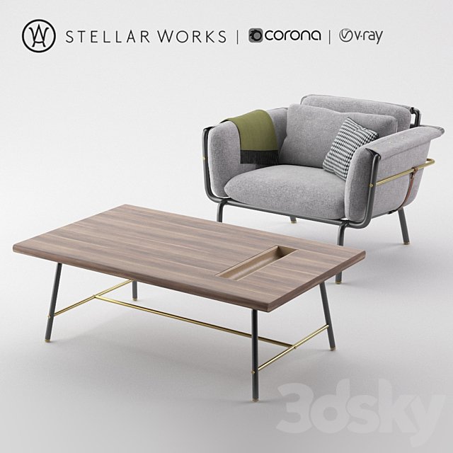 Stellar work chair and table collection of valet