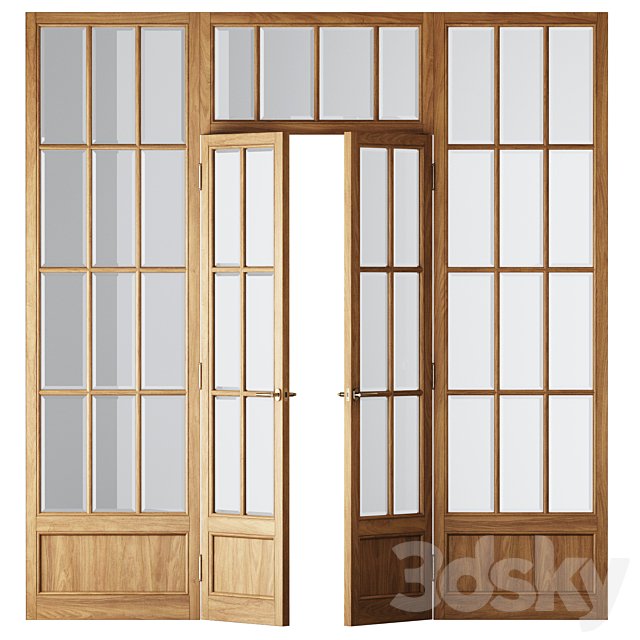 Classical Wooden Glass Partition