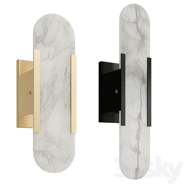 Geometric Harmony Alabaster Wall Lamp