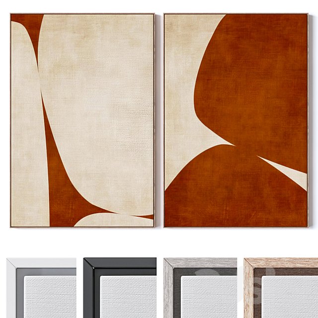 Set of large wall paintings 2891