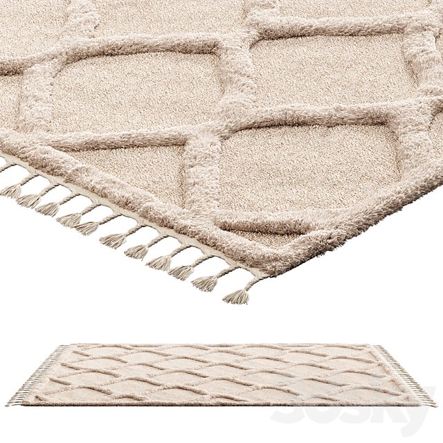 nuLOOM Raised Ogee Trellis Nursery Area Rug