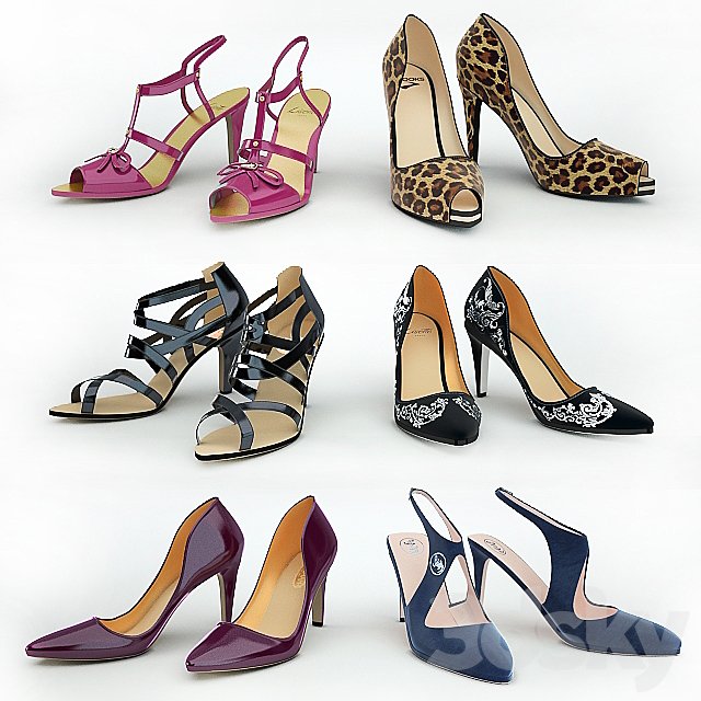 6 pairs of women's shoes