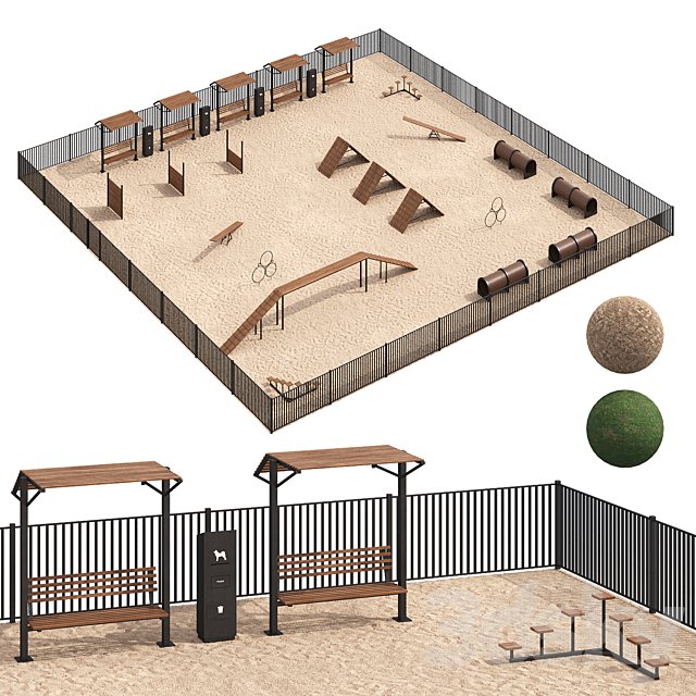 Dog walking area