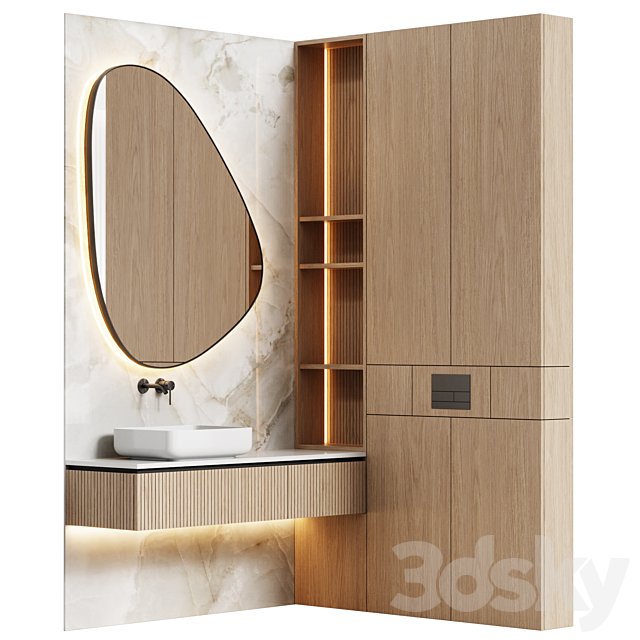 Bathroom furniture 01 in a modern minimalist style