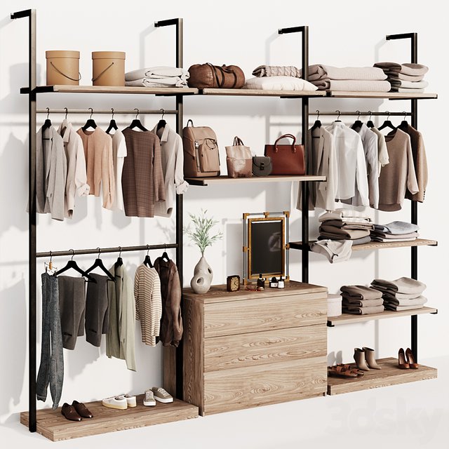 Clothes wardrobe rack