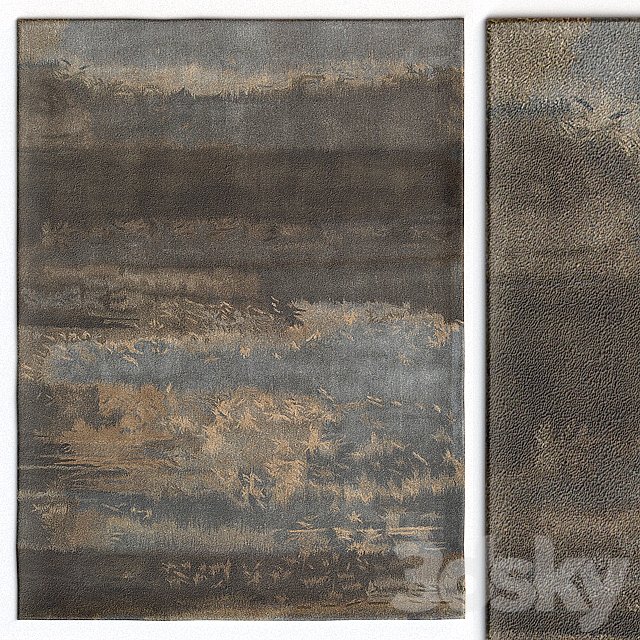 Rug Calvin Klein Home Luster Wash Chrome Rug