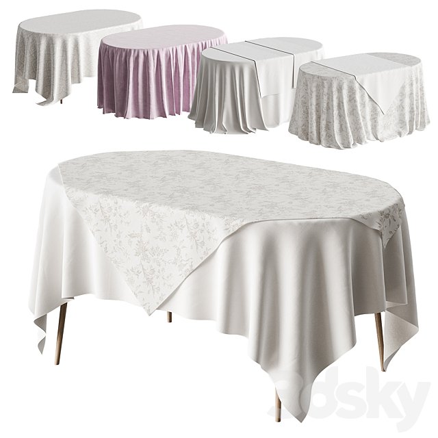 Tablecloth on an oval table