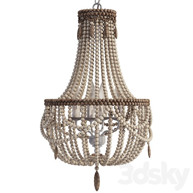 Boho Rustic Bead Chandelier
