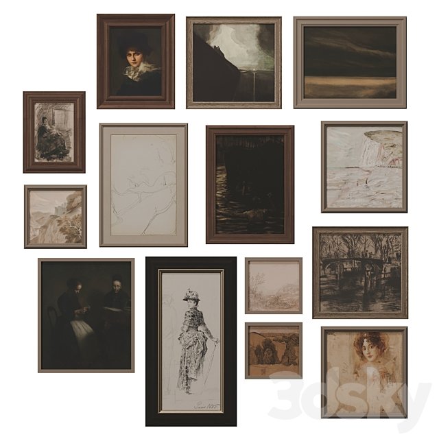 Set of classic paintings 40