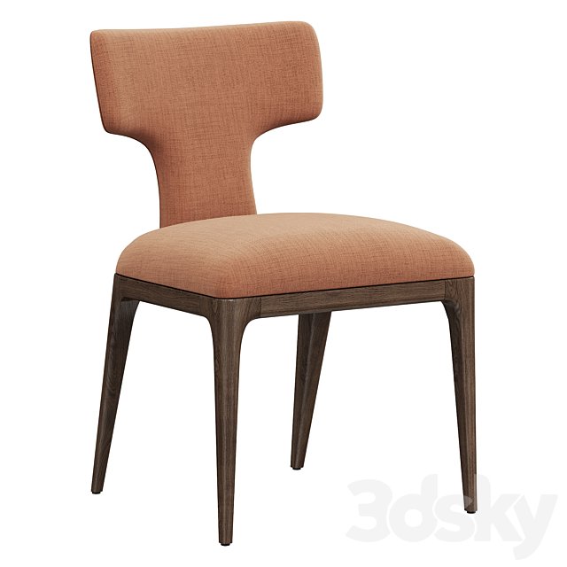 Restoration Hardware Lign Upholstered Fabric Dining Side Chair
