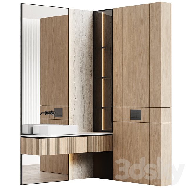 Bathroom furniture 02 modular in a modern minimalist style