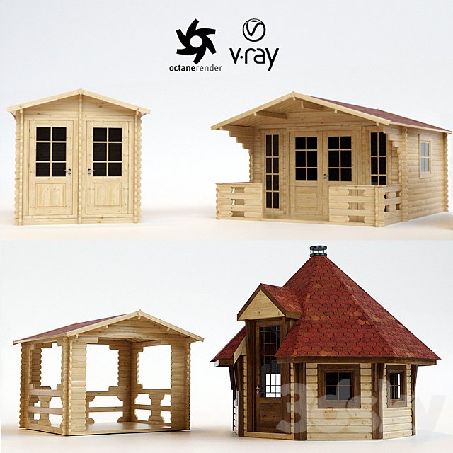 Garden houses from the decking