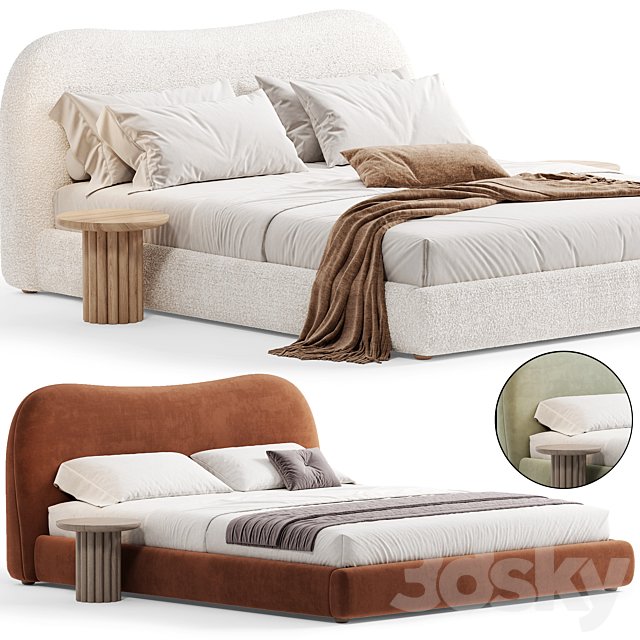 Diana White Bouble Queen Bed By CB2
