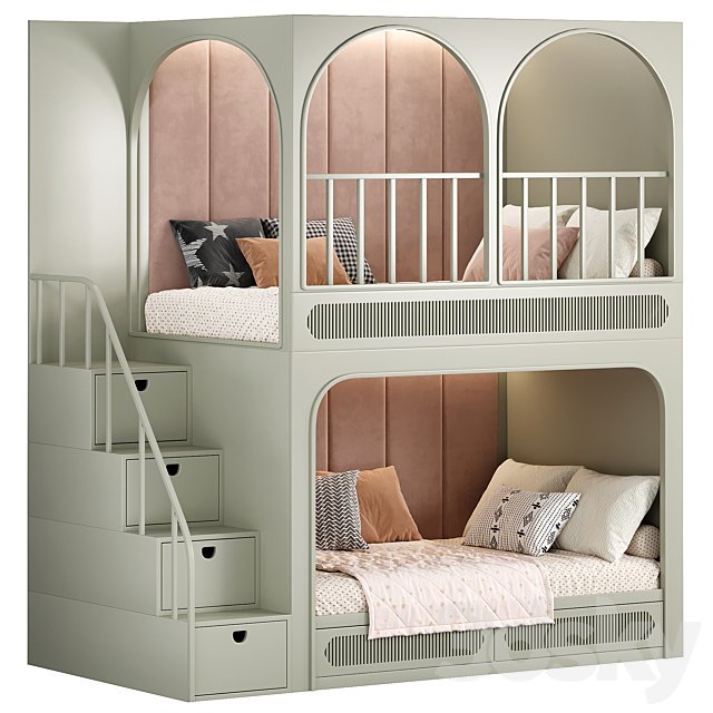 Designer two-level bed Kids room 19