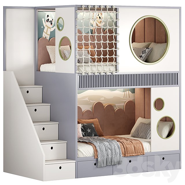 Designer two-level bed Kids room 20