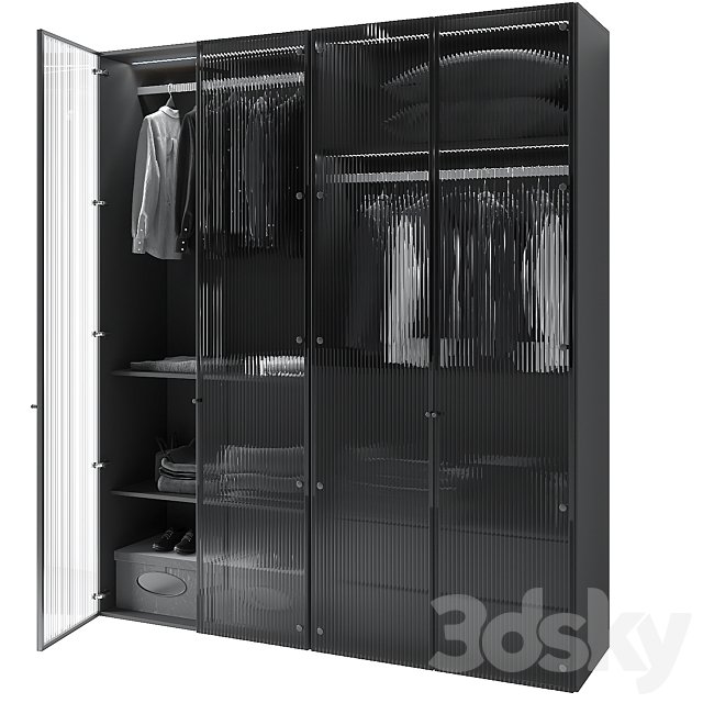 Modern Glass Door Wardrobe