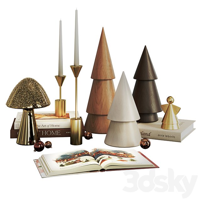 Decorative set for New Year and Christmas