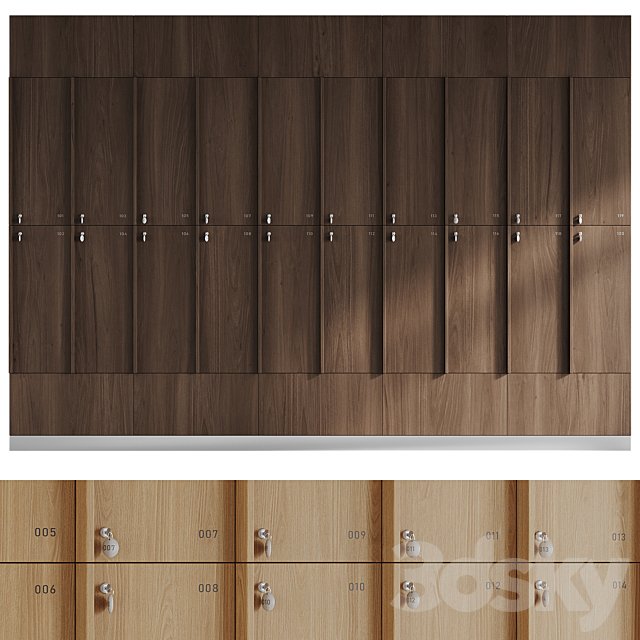 Locker rooms for sports centers and educational institutions