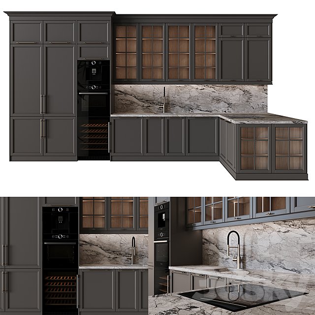 Kitchen in neoclassical style 53