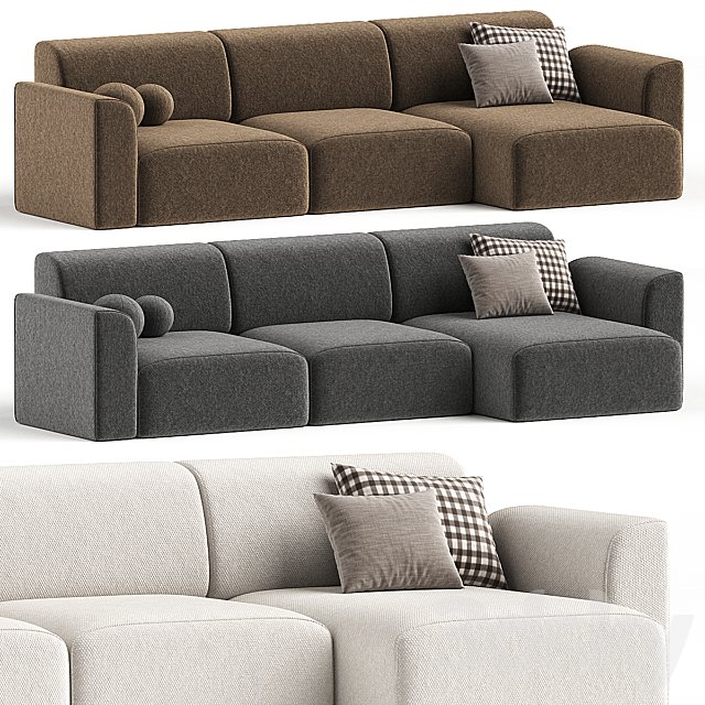 Corner sofa Bayvin-2 Soft Gray