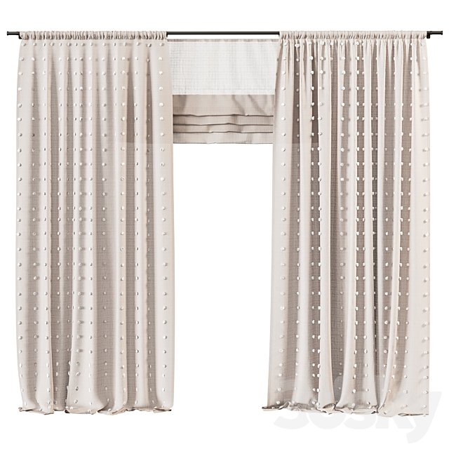 Curtains Pompons for the children`s room