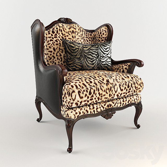 Leopard leather chair